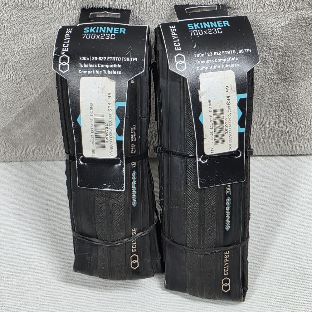 Eclypse Skinner 700x23C Bicycle Tire New Tubeless Compatible Pair